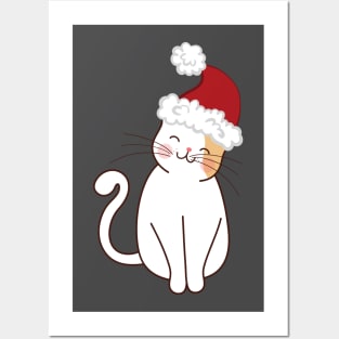 Cat santa Posters and Art